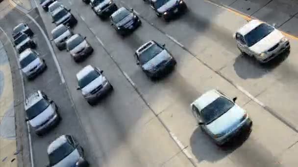 Traffic Jam in Downtown Los Angeles — Stock Video