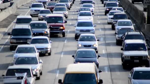 Traffico diurno nel centro di Los Angeles — Video Stock