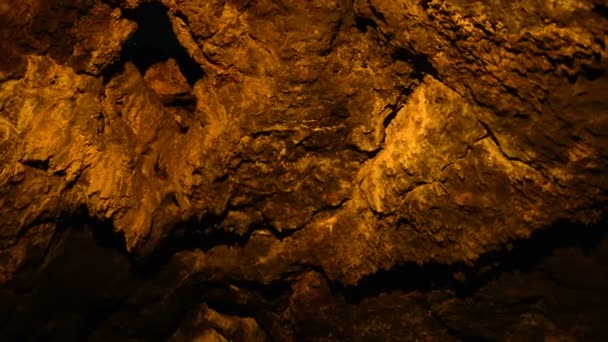 Pan van Lava Tube grot — Stockvideo