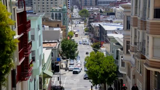 Трафік в китайському кварталі San Francisco — стокове відео