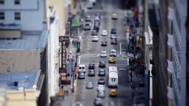 Движение на Маркет-стрит в Сан-Франциско — стоковое видео