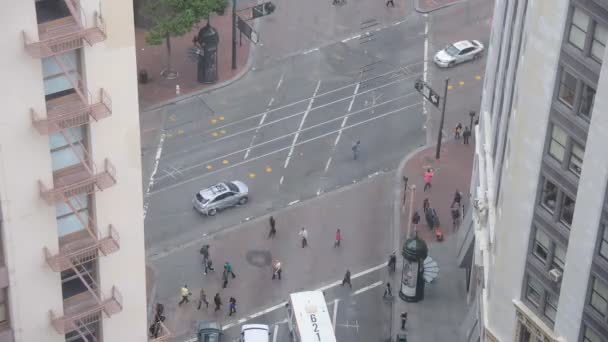 Verkeer In Downtown San Francisco — Stockvideo