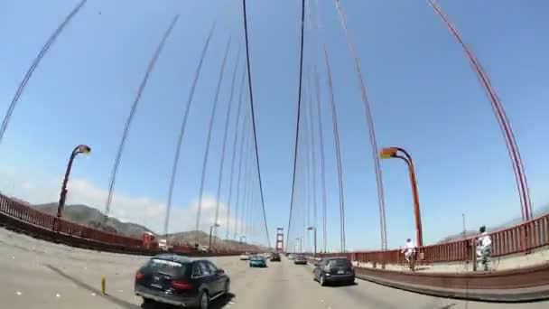 Χρυσή γέφυρα πυλών της ημέρας San Francisco — Αρχείο Βίντεο