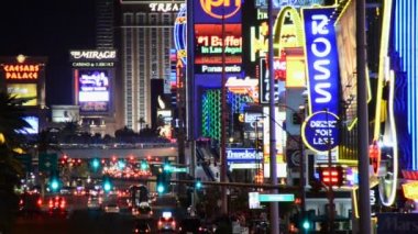 zaman atlamalı gece las vegas Strip