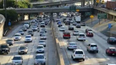 Downtown Los Angeles trafikte görünümünü
