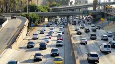 Downtown Los Angeles trafikte görünümünü