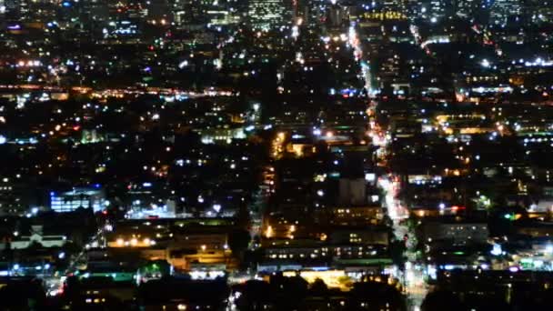 Time Lapse of Los Angeles à noite — Vídeo de Stock