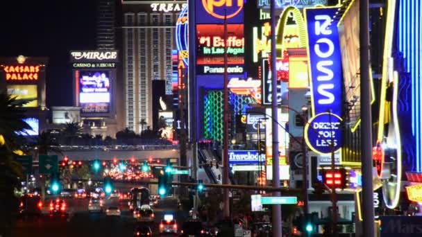 Time Lapse of the Las Vegas Strip at Night — Stock Video