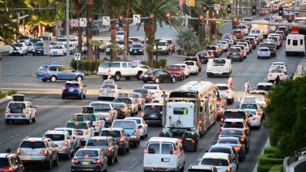 Las Vegas Strip den příměstské dopravy — Stock video