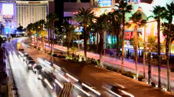 Las Vegas Strip night — Stock Video