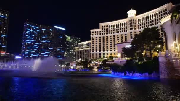 Spettacolo di acqua di Bellagio - Las Vegas — Video Stock