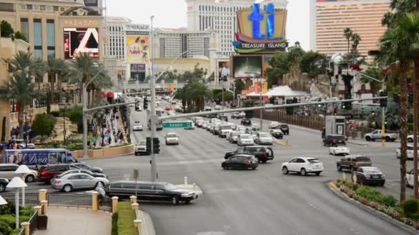 Las Vegas Strip Day traffico pendolare — Video Stock