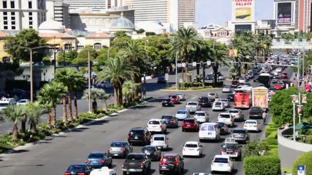 Die las vegas streifen tagsüber — Stockvideo