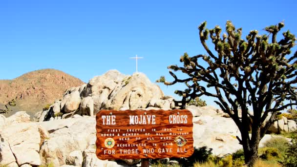 La Cruz de Mojave — Vídeos de Stock