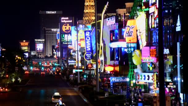 Time Lapse della striscia di Las Vegas di notte — Video Stock