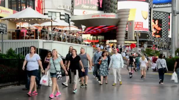 Tijdspanne van de las vegas strip's nachts — Stockvideo