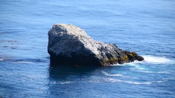 Onde dell'oceano Pacifico che si infrangono sulle rocce — Video Stock