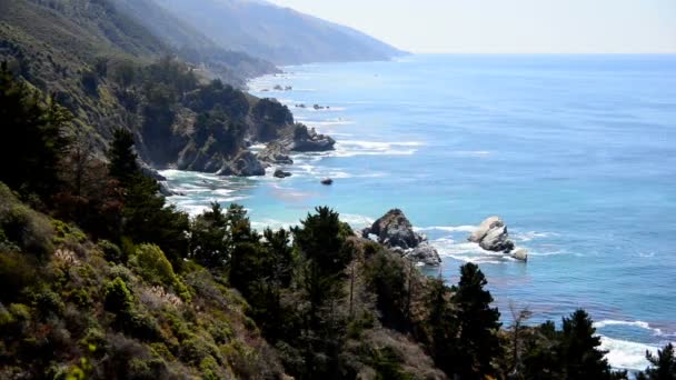 Große kalifornische Küste — Stockvideo