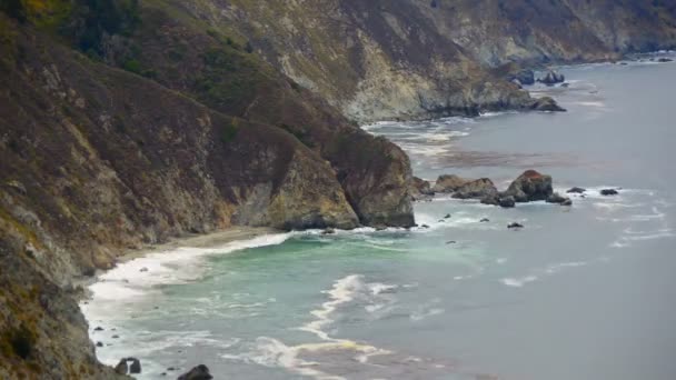 Καλιφόρνια ακτές Big Sur — Αρχείο Βίντεο