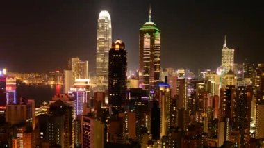 Zaman atlamalı Hong Kong Skyline