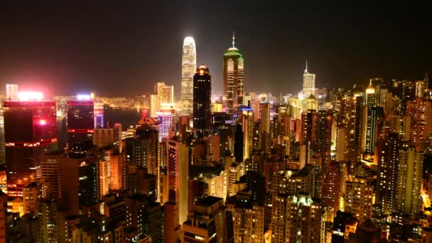 Upływ czasu Hong Kong panoramę — Wideo stockowe