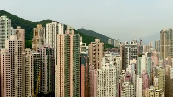 Felhők felett Hong Kong Skyline — Stock videók