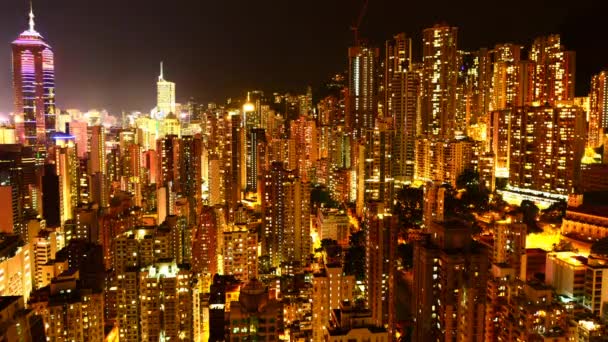 Upływ czasu Hong Kong panoramę — Wideo stockowe