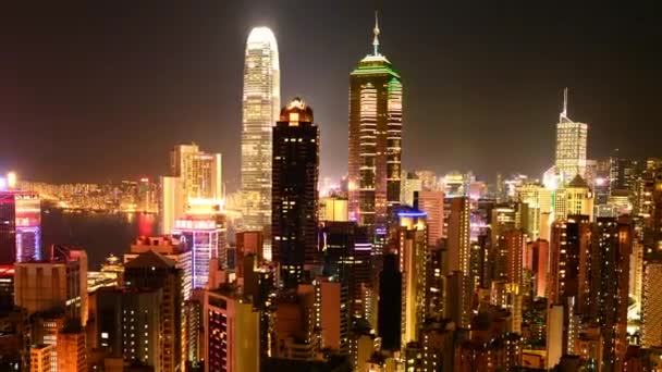 Hong Kong Skyline och Victoria Harbour — Stockvideo