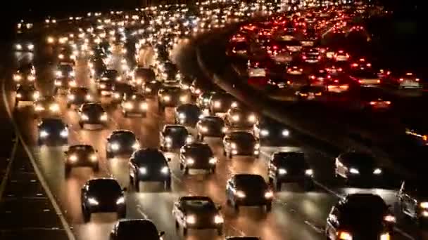 Tráfico de autopistas en Los Ángeles — Vídeo de stock