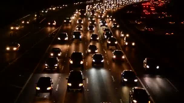 Tráfico de autopistas en Los Ángeles — Vídeo de stock