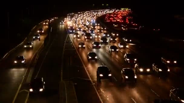 Freeway verkeer in los angeles — Stockvideo