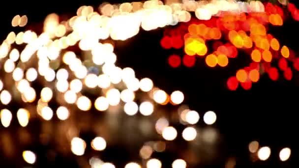 Rush Hour trafik akşam bulanık — Stok video