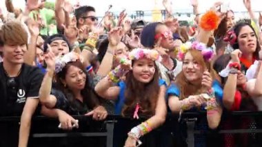 Kalabalık elektronik müzik festivali