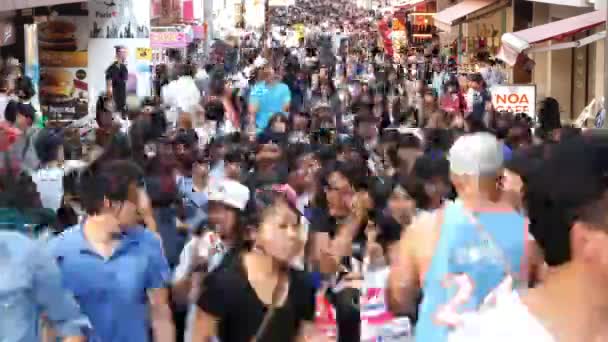 Crowded Takeshita Street — Stock Video