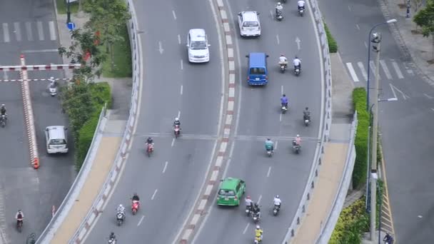 Vista de las calles desde arriba — Vídeo de stock