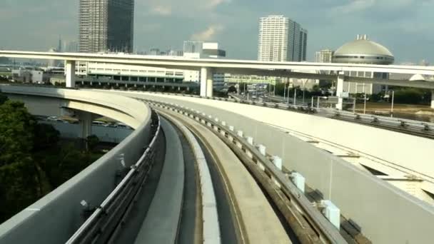 Tokyo Monorail systeem — Stockvideo