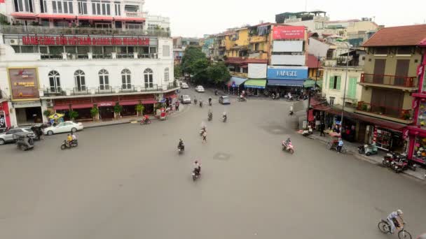 Yoğun trafik kavşak görünümünü — Stok video