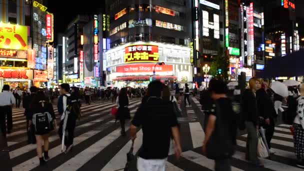 Zaneprázdněný Shinjuku zábava — Stock video