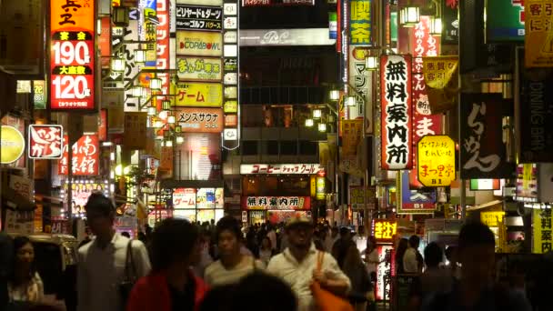 Απασχολημένος Shinjuku ψυχαγωγία — Αρχείο Βίντεο