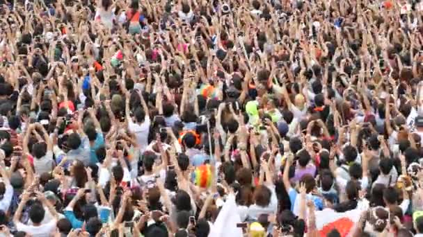 Crowds At Electronic Music Festival — Stock Video