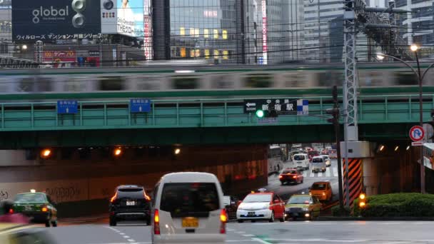 Personenzug passiert den Tokyo — Stockvideo