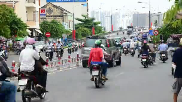 Traffic on Busy Street — Stock Video