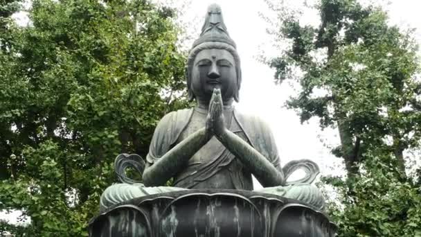 Estátua de Buda no Templo de Sensoji — Vídeo de Stock