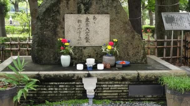 Denkmal am Sensoji-Tempel — Stockvideo