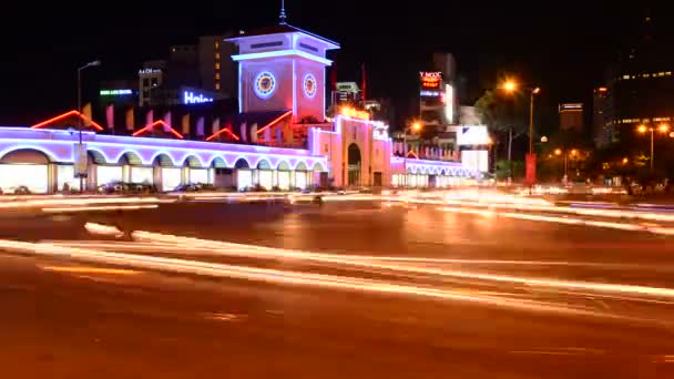 Marché Ben Thanh la nuit — Video