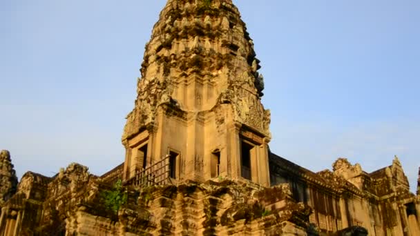 Antigua sala del templo en la parte superior del templo — Vídeos de Stock