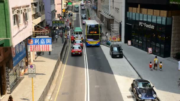 Verkehr auf vielbefahrener Hongkong-Autobahn — Stockvideo