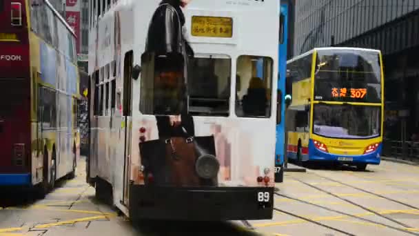 Circulation sur l'autoroute occupée de Hong Kong — Video