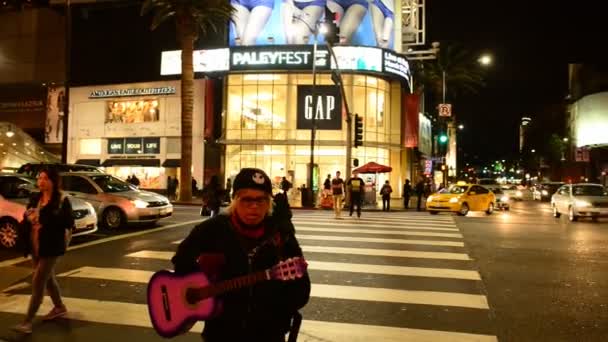 Famoso Hollywood Boulevard — Vídeo de stock