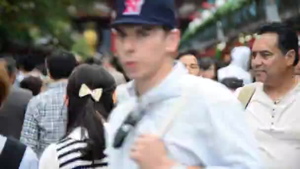 People Outside Sensoji Temple — Stock Video